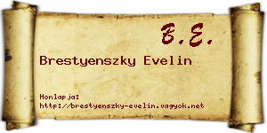 Brestyenszky Evelin névjegykártya